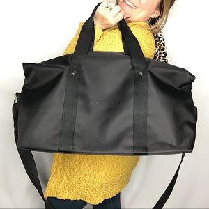 NWT Coach Black Nylon Overnight/ Weekender Duffel